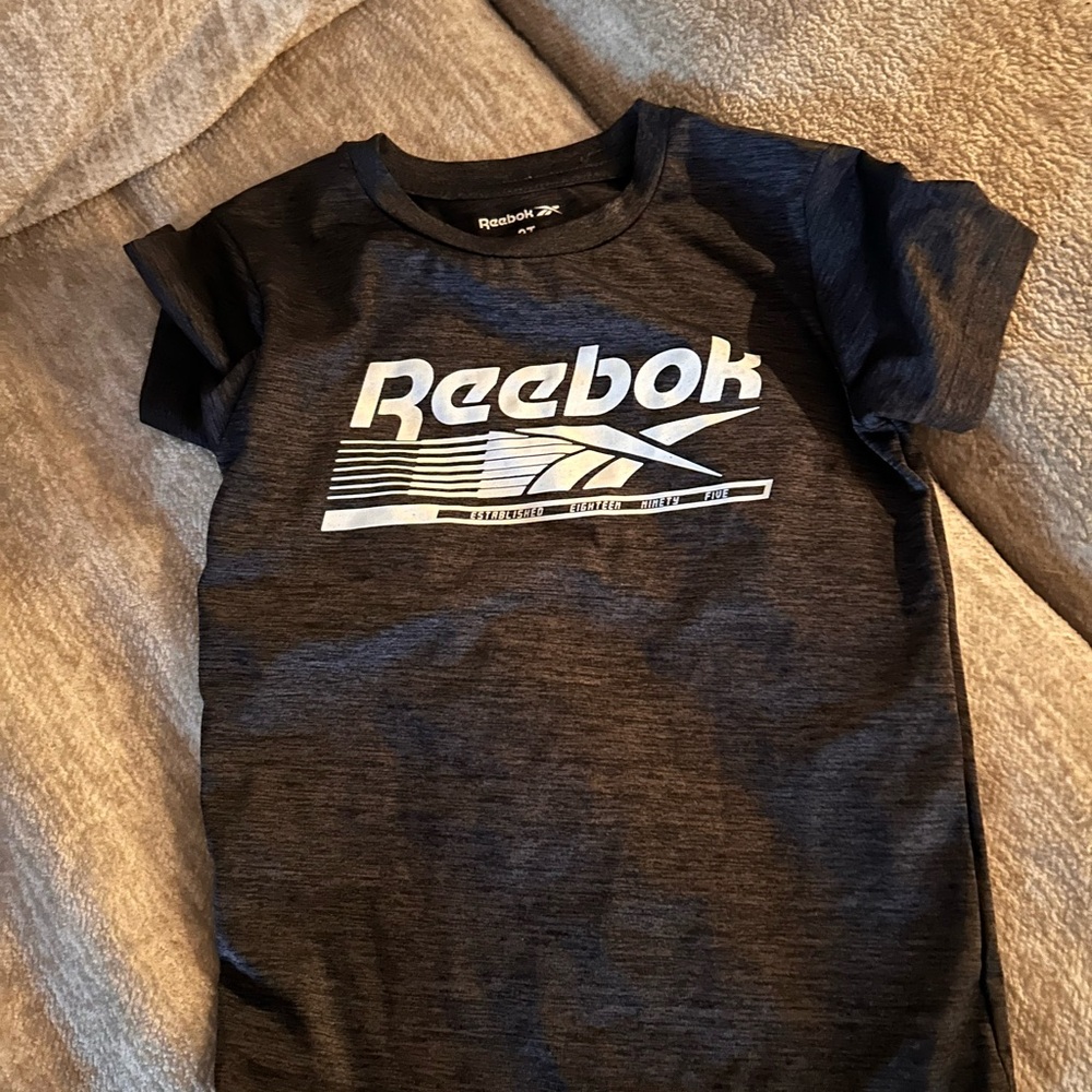 Reebok Kids Charcoal Tee with Logo